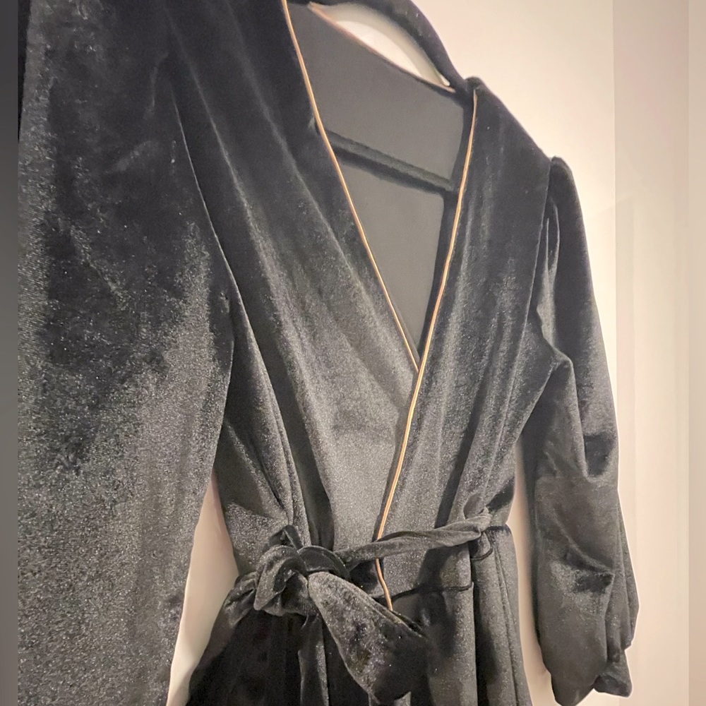 Black velvet dress